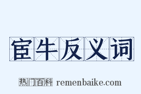 宦牛反义词是什么意思的图片